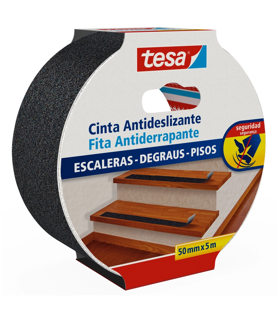 NASTRO ANTISCIVOLO ANTI-SLIP NERO, 50 MM X 5 MT - TESA